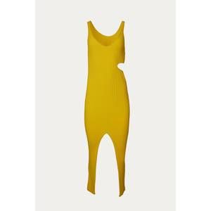 NEW BOYAROVSKAYA knife dress in mustard